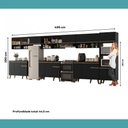 Ver imagem 7 de Armário de Cozinha Completa Atlanta Rise com Vidro Carraro Preto Touch