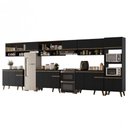 Ver imagem 2 de Armário de Cozinha Completa Atlanta Rise com Vidro Carraro Preto Touch