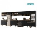 Ver imagem 3 de Armário de Cozinha Completa Atlanta Rise com Vidro Carraro Preto Touch