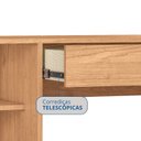 Ver imagem 6 de Escrivaninha Paar Escritório Complemento 1 Gaveta 108cm Cedro Marrom