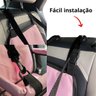 Kit 02 Assento Cadeirinha de Transporte Pet Carro Cachorro/gato com Cinto passeio/viagem - Rosa - 3