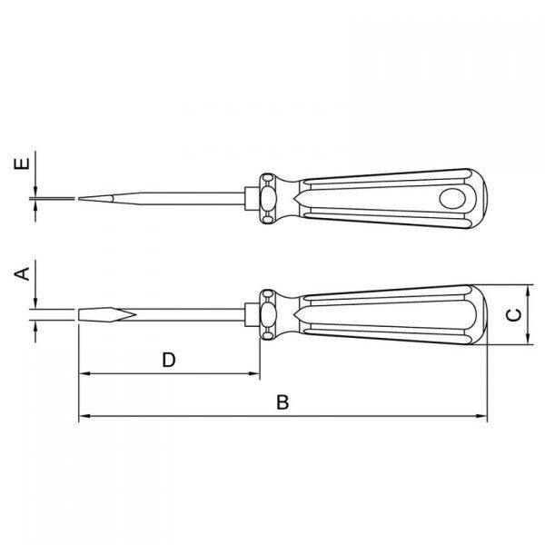 Chave de Fenda Ponta Chata 3x75mm Tramontina - 2