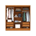 Ver imagem 2 de Guarda Roupa Itaperuna Casal Ripado 6 Portas 4 Gavetas Tcil Cor Cinamomo Off White