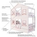 Ver imagem 6 de Treliche Infantil Casinha Dos Sonhos com Escada Fixa e Rodízios Branco e Rosa