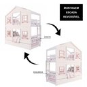 Ver imagem 4 de Treliche Infantil Casinha Dos Sonhos com Escada Fixa e Rodízios Branco e Rosa
