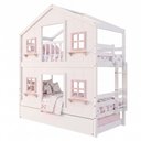 Ver imagem 3 de Treliche Infantil Casinha Dos Sonhos com Escada Fixa e Rodízios Branco e Rosa