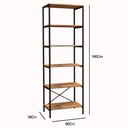Ver imagem 4 de Estante Livreiro Multiuso Trento Estilo Industrial 180cm com 6 Prateleiras Demolição - Desk Design A