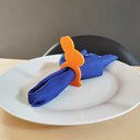 Ver imagem 3 de 12 Argolas Para Guardanapo Do Coelhinho / Páscoa -Toque 3D: Laranja
