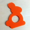 Ver imagem 2 de 12 Argolas Para Guardanapo Do Coelhinho / Páscoa -Toque 3D: Laranja