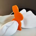 Ver imagem 4 de 12 Argolas Para Guardanapo Do Coelhinho / Páscoa -Toque 3D: Laranja