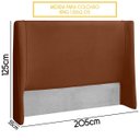 Ver imagem 4 de Cabeceira Estofada Montreal 205cm para Cama Box King Size Bouclê Terracota