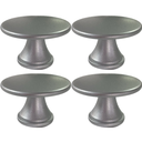 Ver imagem 1 de 4 Puxadores Móveis Gaveta Ponto Redondo Furo Único 30mm:Prata Fosco