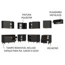Ver imagem 5 de Armário de Cozinha Completa de Canto 512cm Preto Reims Madesa 01