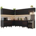 Ver imagem 3 de Armário de Cozinha Completa de Canto 512cm Preto Reims Madesa 01