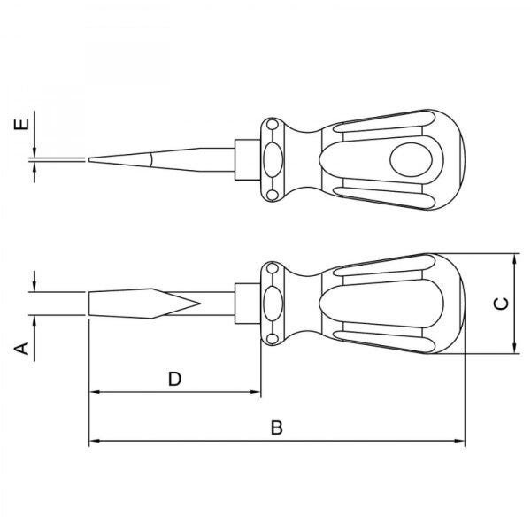 Chave de Fenda Ponta Chata 8x38mm Tramontina - 2