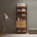 Ver imagem 2 de Closet Guarda-Roupa 05 Prateleiras Modulado 02 Gavetas 220x73 Cm Leaf D03 Freijó Preto - Lyam