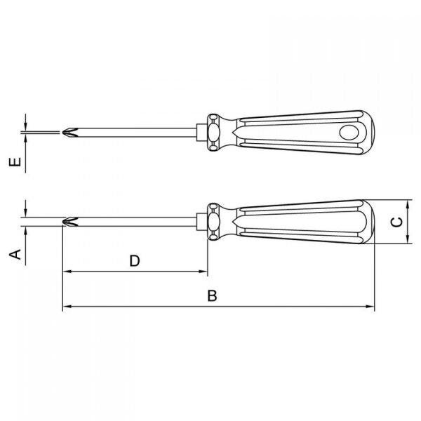 Chave de Fenda Ponta Cruzada 5x75mm Tramontina - 2