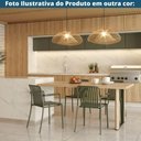 Ver imagem 4 de Kit 4 Cadeiras Tulum com Braço Empilhável Assento Fixo Polipropileno Verde 182kg Fratini