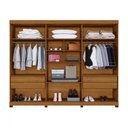 Ver imagem 3 de Guarda-roupa Casal Bari 6 Portas 4 Gavetas Cinamomo/off White - Panorama Móveis