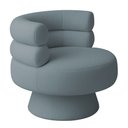 Ver imagem 6 de Poltrona Orgânica Mabel Base Fixa Bouclé Azul Claro - Nexta Casa