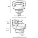 Ver imagem 4 de Poltrona Orgânica Mabel Base Fixa Bouclé Azul Claro - Nexta Casa
