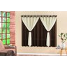 Cortina Marrom e Branca Malha Em Gel Com Voal Liso 2,00 X 1,70 Metros Para Sala Ou Quarto Para - 3