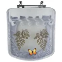 Ver imagem 1 de Tampa de Vaso Poliéster Decorada Borboleta Bali Branco para louça Incepa
