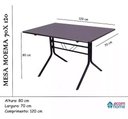 Ver imagem 5 de Jogo Mesa 1,20x70 Preta para Sorveterias e Restaurantes com 4 Cadeiras Iso Amarela