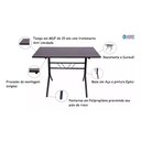 Ver imagem 4 de Jogo Mesa 1,20x70 Preta para Sorveterias e Restaurantes com 4 Cadeiras Iso Amarela