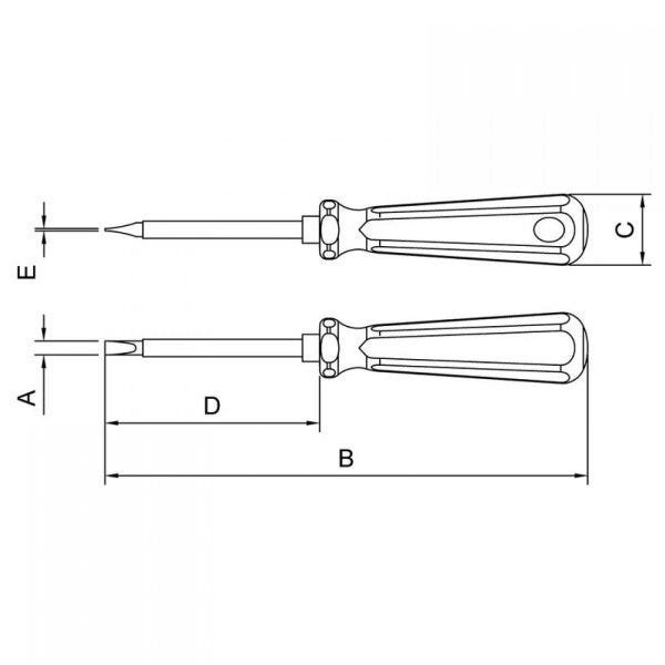 Chave de Fenda Isolada Ponta Chata 3x75mm Tramontina - 2