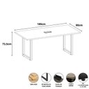 Ver imagem 4 de Mesa Reunião Escritório 1,80m x 0,90m com Caixa de Tomadas Pés Metal Industrial Executive F5 Offi