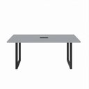 Ver imagem 2 de Mesa Reunião Escritório 1,80m x 0,90m com Caixa de Tomadas Pés Metal Industrial Executive F5 Offi