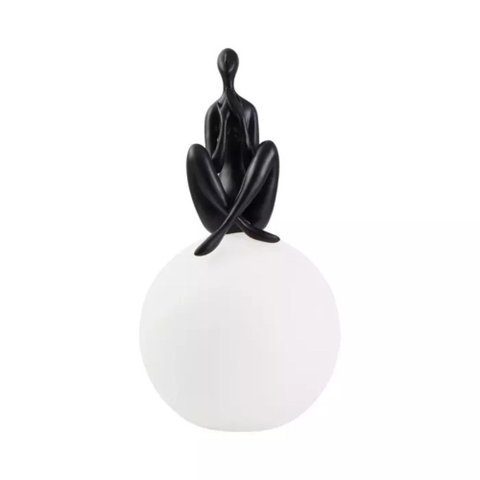 Luminária de Mesa Mez In 46xø18cm Metal e Resina Preto - Nordecor 2563