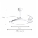 Ver imagem 2 de Ventilador de Teto c/ Luminária LED 36W 42" 3 Cores de Luz + Controle Branco DCF08006 ST3329