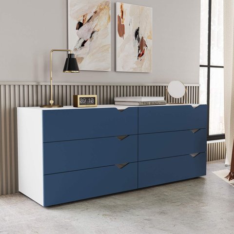 Cômoda Organizadora 150cm com 6 Gavetas 240821 Linha Porto Politorno