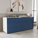 Ver imagem 1 de Cômoda Organizadora 150cm com 6 Gavetas 240821 Linha Porto Politorno