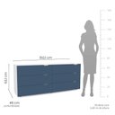 Ver imagem 2 de Cômoda Organizadora 150cm com 6 Gavetas 240821 Linha Porto Politorno
