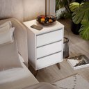 Ver imagem 4 de Mesa de Cabeceira 3 Gavetas com Pés Palito Woon Branco