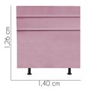 Ver imagem 3 de Cabeceira Estofada Cama Box Casal 140cm Argentina Suede Rosa Bebe- Mabe Magazine