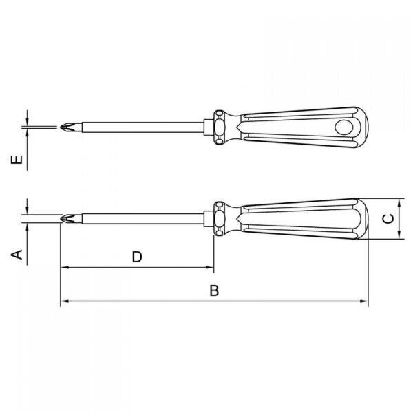 Chave de Fenda Isolada Ponta Cruzada 6x100mm Tramontina - 2