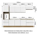 Ver imagem 3 de Cozinha Completa Madesa Lux 320004 Com Armário E Balcão