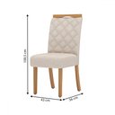 Ver imagem 4 de Mesa de Jantar 6 Lugares Lins/bella com Vidro Nature/off White/linho - Henn