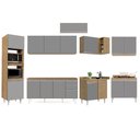 Ver imagem 6 de Armário de Cozinha Modulada de Canto 8 Peças CP07 Balcão Castanho/Cinza - Lumil Lumil Móveis