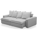 Ver mais imagens de Sofá Retrátil Reclinável Living 235cm Vêneto F04 Bouclê Cinza