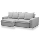 Ver imagem 2 de Sofá Retrátil Reclinável Living 235cm Vêneto F04 Bouclê Cinza