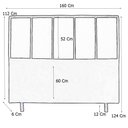 Ver imagem 3 de Cabeceira Cama Box Queen Napoli 160 Cm Suede Marrom e Bege Claro - MV Estofados Shop