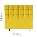 Ver imagem 2 de Cabeceira Estofada Cama Box Casal Queen 160cm Espanha Corino Amarelo- Mabe Magazine