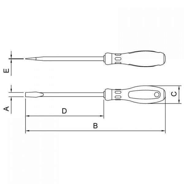 Chave de Fenda Ponta Chata 3x150mm Tramontina PRO - 2