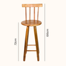 Banqueta Alta com Encosto 70 Cm Madeira Maciça - 3