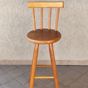 Ver imagem 4 de Banqueta Alta com Encosto 70 Cm Madeira Maciça